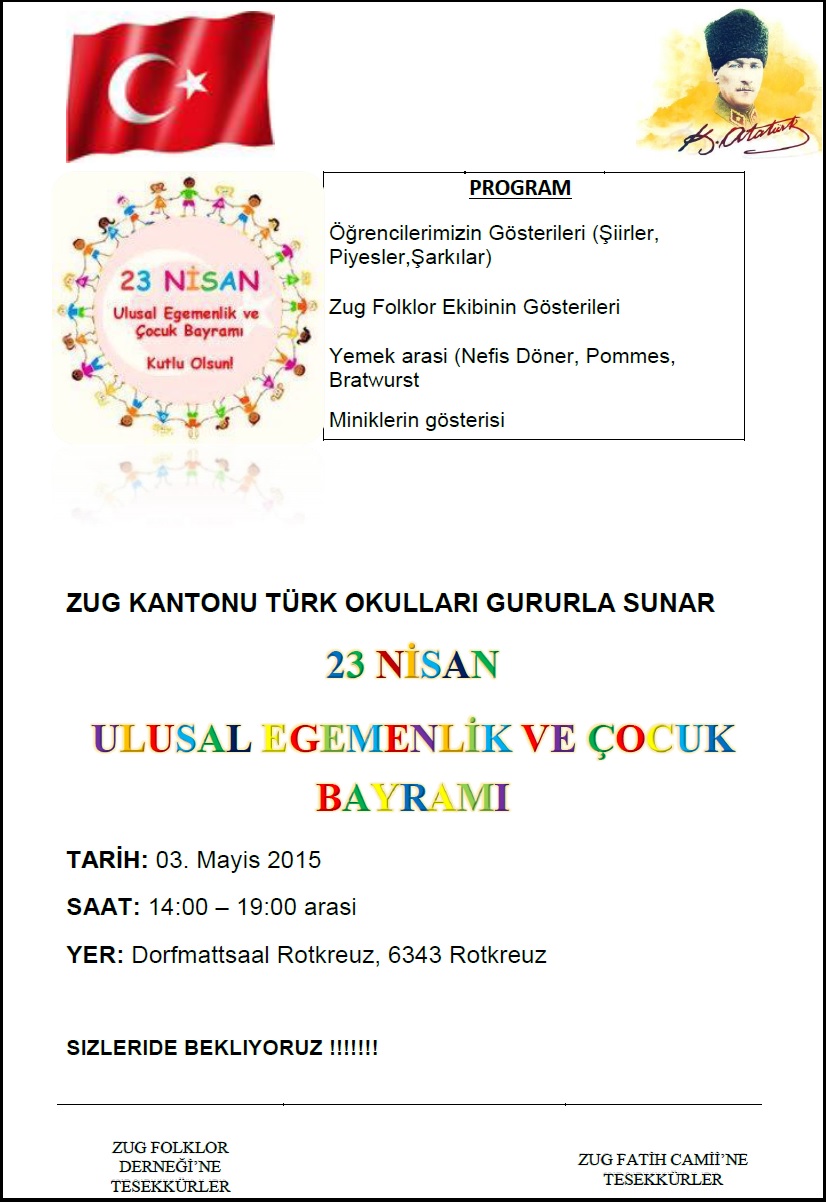 Rotkreuz'da 23 Nisan kutlaması