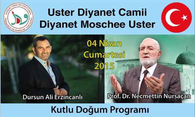 Uster Diyanet Camisinden kutlu Doğum Programı