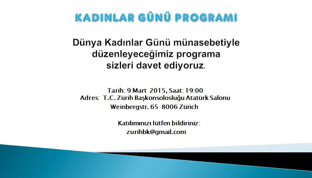 Kadınlar günü programı