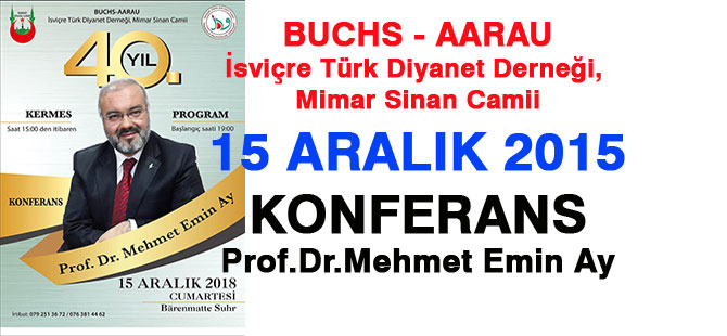 Konferans: Prof.Dr.Mehmet Emin Ay