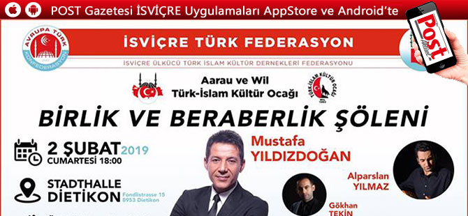 ''BİRLİK VE BERABERLİK ŞÖLENİ' 2 ŞUBAT 2019'da