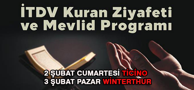 İTDV Kuran Ziyafeti ve Mevlid Programı