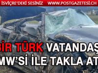 Lüks aracı ile takla attı, Yaralandı otomobili pert oldu