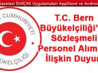 BERN BÜYÜKELÇİLİĞİ SÖZLEŞMELİ PERSONEL İLANI