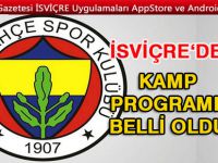 Fenerbahçe'nin kamp programı belli oldu