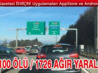 İSVİÇRE CADDELERİNDEKİ KAZALAR’DA DÜŞÜŞ VAR