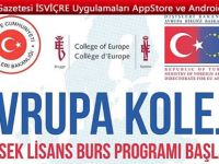Avrupa Koleji yüksek lisans burs programı başvuruları başladı