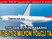 THY 2018 yılında 75 milyon yolcu hedefini aştı
