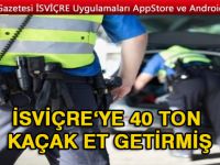 Almanya’dan İsviçre’ye 40 ton kaçak et