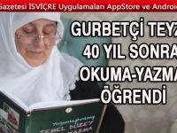 Gurbetçi teyze 65 yaşında okuma yazma öğrendi