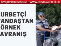 Gurbetçi vatandaştan örnek davranış