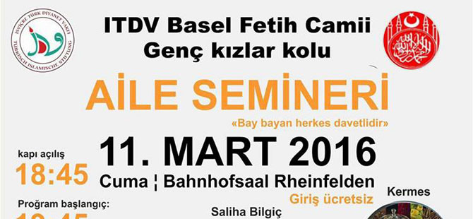 Basel Fetih Camii'nde Aile Semineri