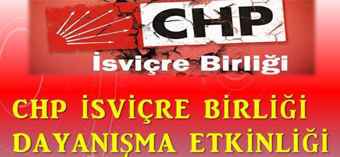 CHP İsviçre Birliği Dayanışma Etkinliği
