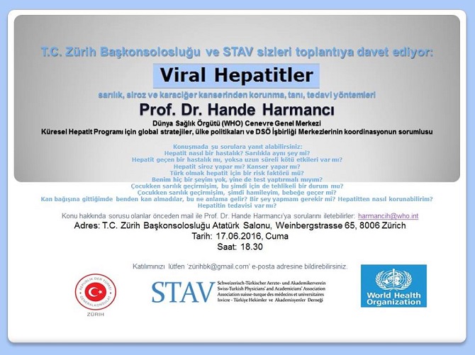 STAV ve Zürich Başkonsolosluğundan Davet
